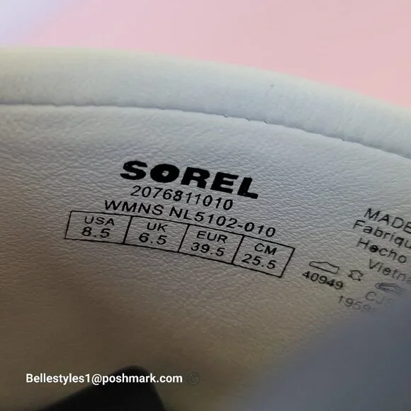 SOREL Viibe Criss-Cross Platform Smooth Leather Women's Slide- Size 8.5 ⭐ - Picture 15 of 16